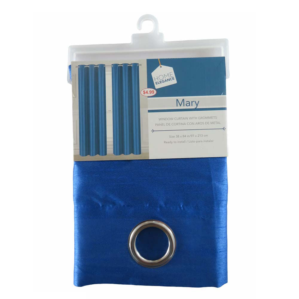 Cortina Mary Home Elegance 38" x 84" Con Argolla - Azul
