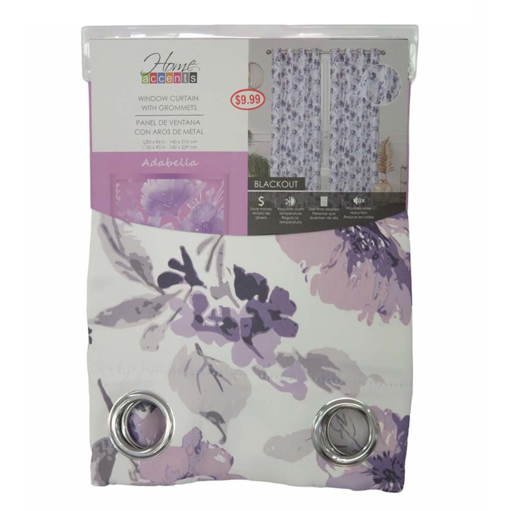 Cortina Adabella Home Elegance Blackout 55" x 84" - Morado claro