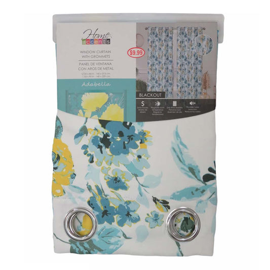 Cortina Adabella Home Elegance Blackout 55" x 84" - Aguamarina oscuro