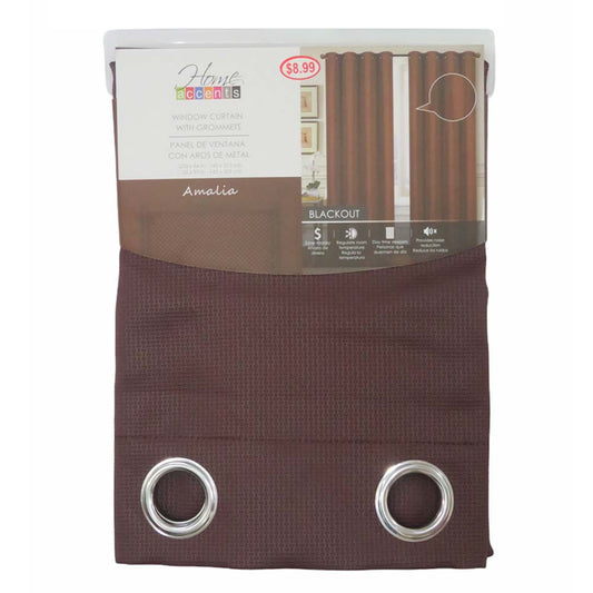 Cortina Amalia Home Elegance Blackout 55" x 84" - Chocolate