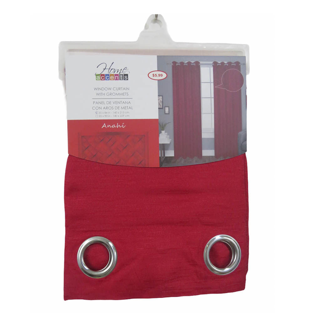 Cortina Anahí Home Elegance 55" x 84" - Rojo