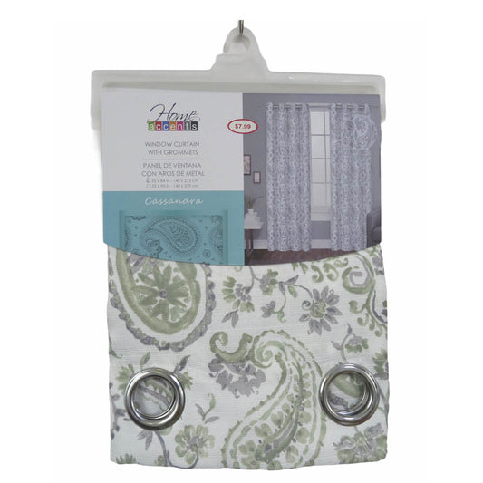 Cortina Casandra Home Elegance 55" x 84" - Verde oliva