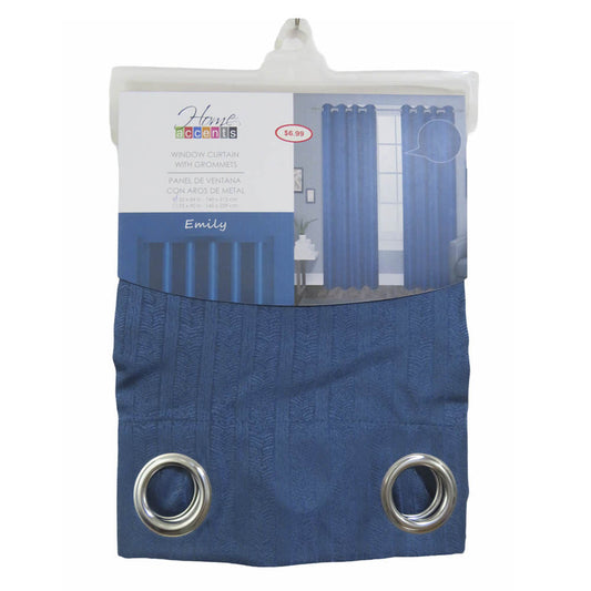 Cortina Emily Home Elegance 55" x 84" - Azul Marino