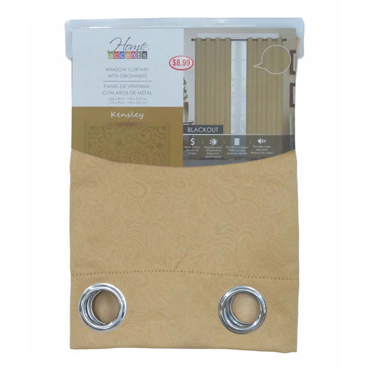 Cortina Kensley Home Elegance Blackout 55" x 84" - Dorado