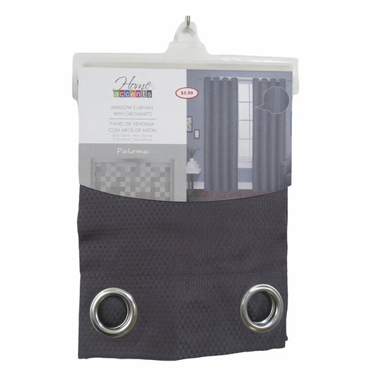 Cortina Paloma Home Elegance 55" x 84" - Gris Oscuro