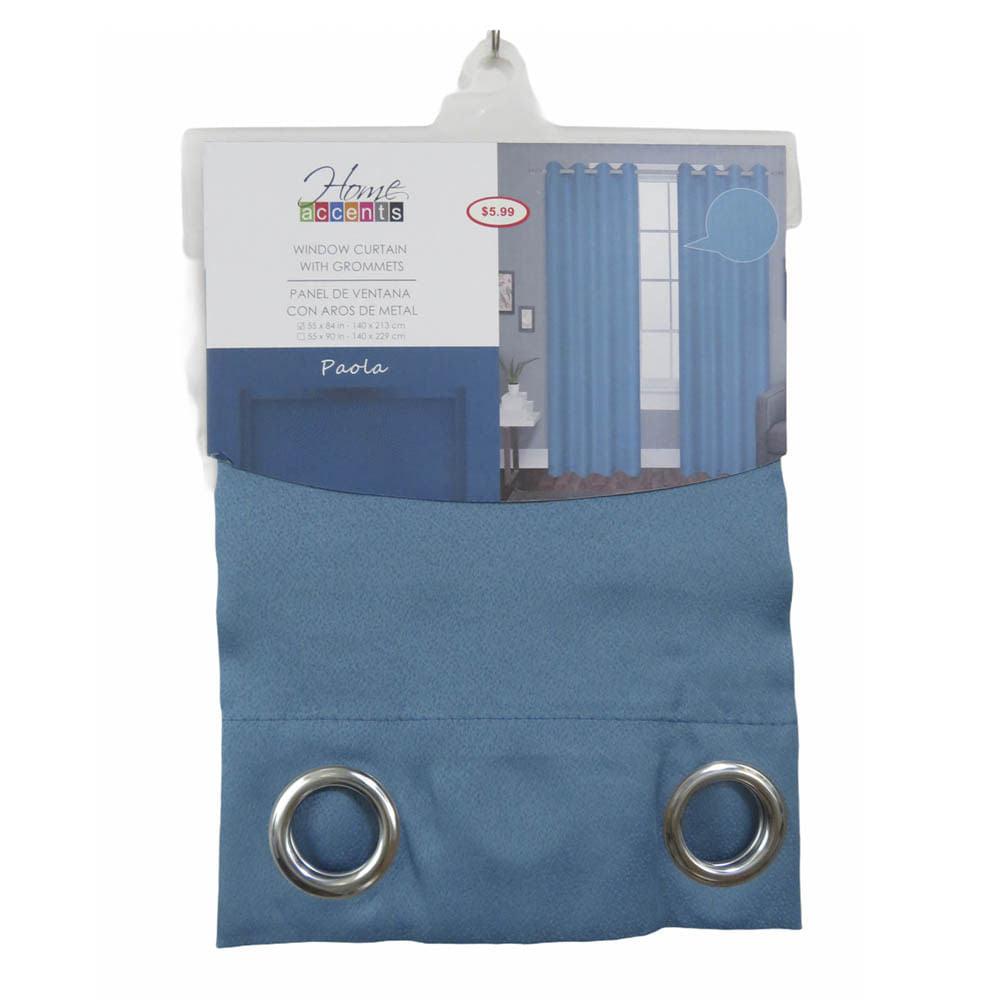 Cortina Paola Home Elegance 55" x 84" - Aguamarina oscuro