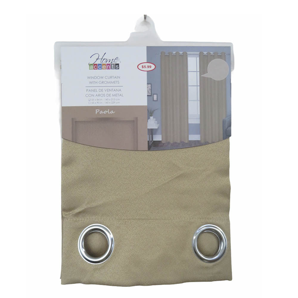 Cortina Paola Home Elegance 55" x 84" - Dorado