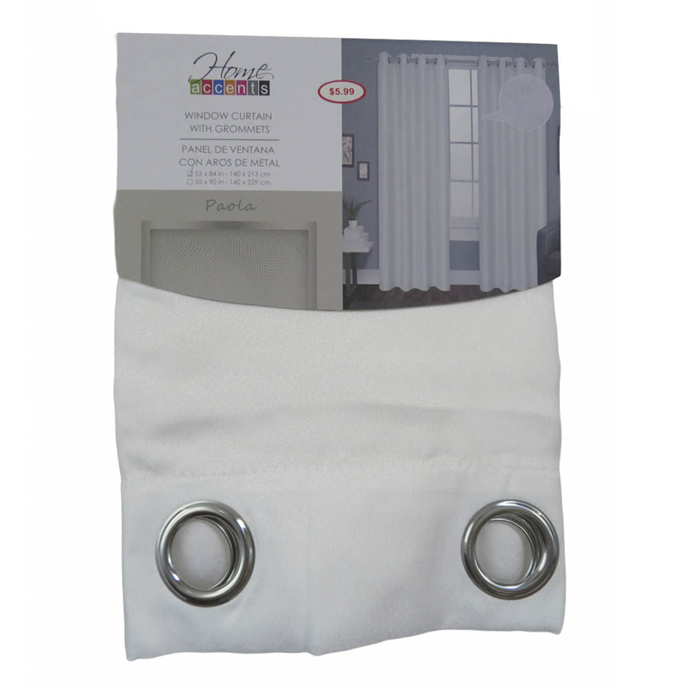 Cortina Paola Home Elegance 55" x 84" - Blanco