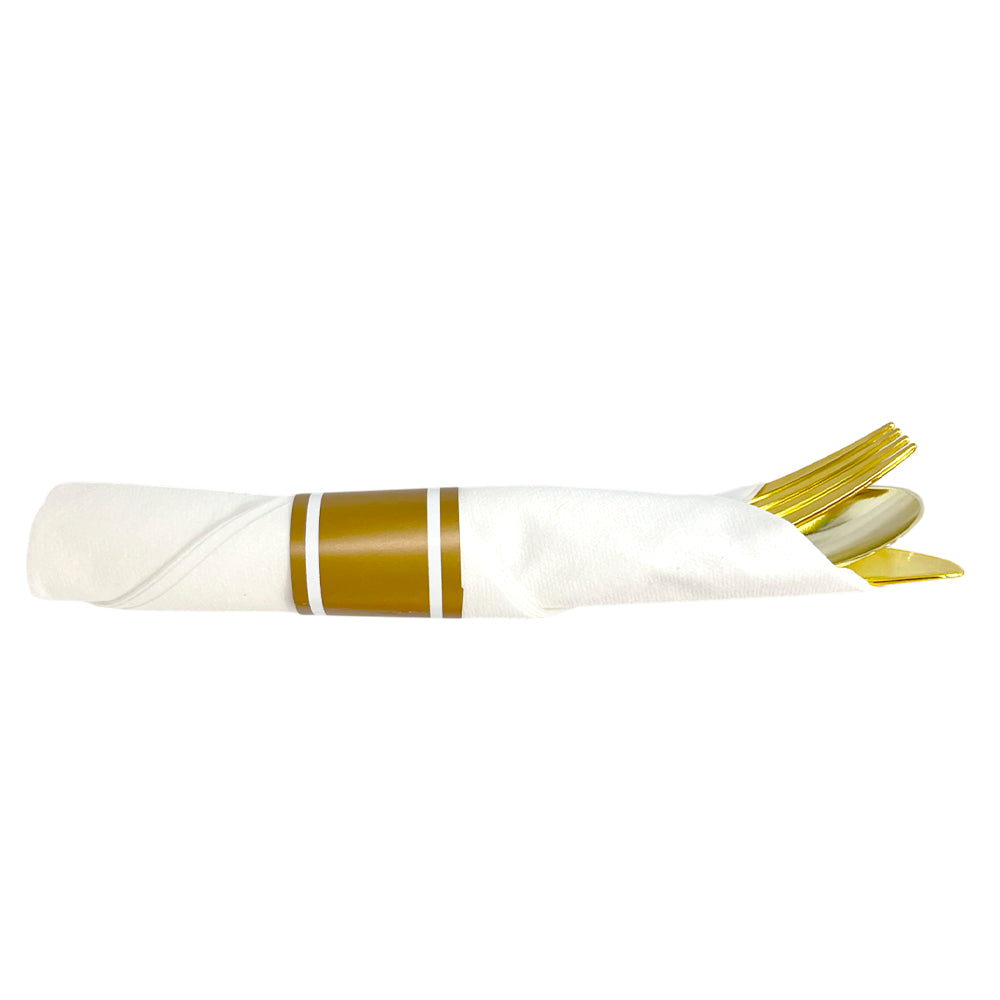 Cubierto Plástico 24 Piezas Home Elegance - Gold