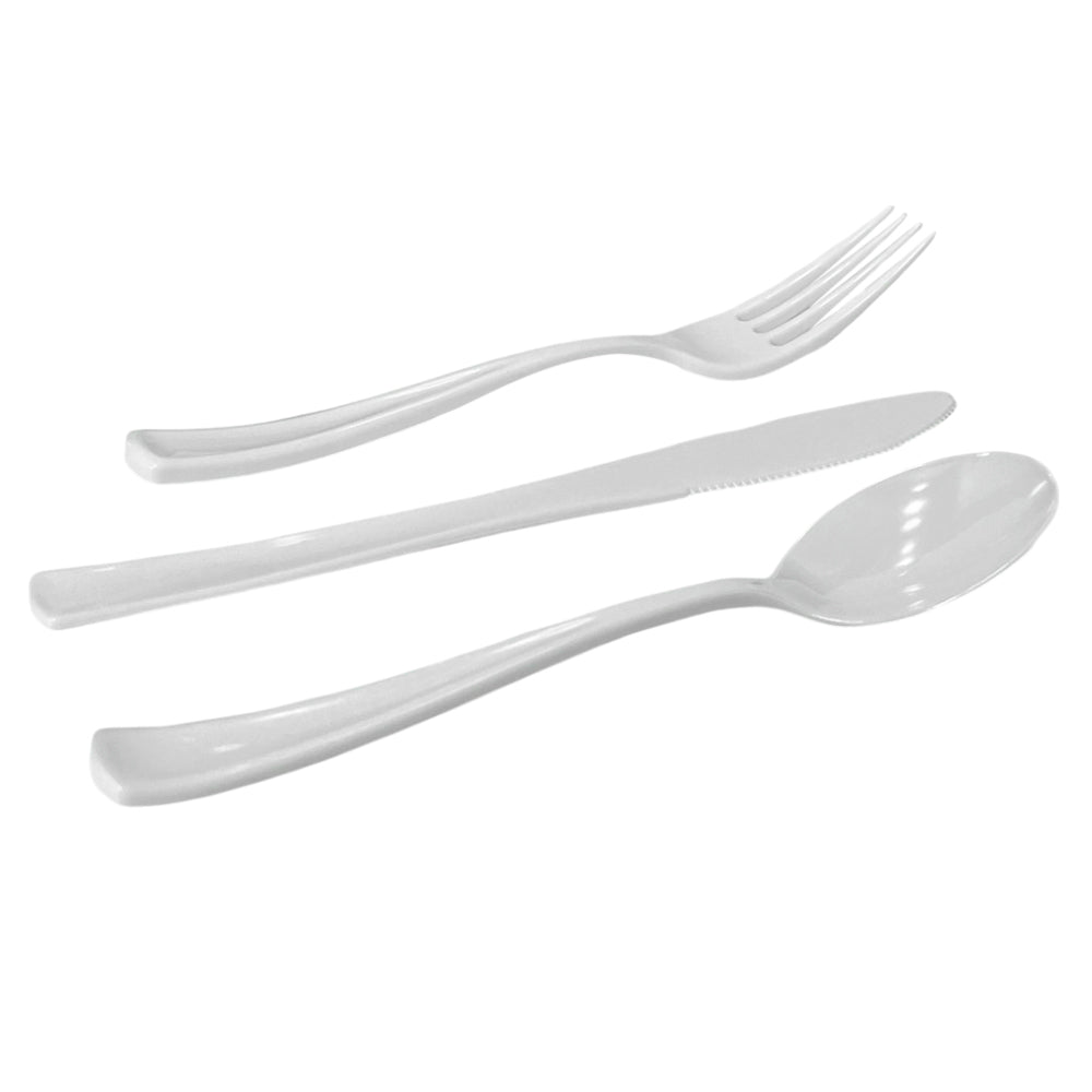 Cubiertos Desechable Lillian 96 Piezas / Blanco