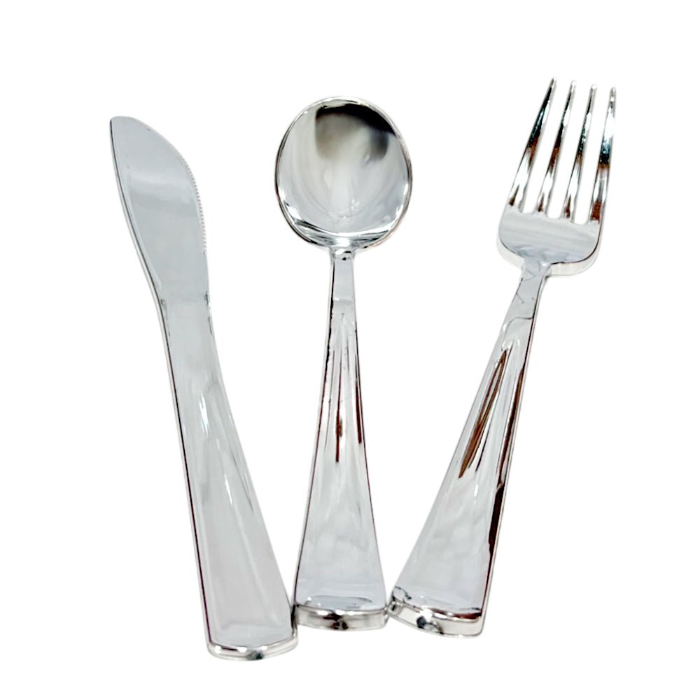 Cubiertos Desechables Lillian Plástico de 24 Piezas