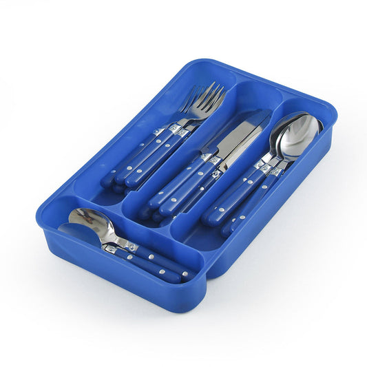 Juego de Cubiertos Gibson Casual Living Azul 24 Piezas