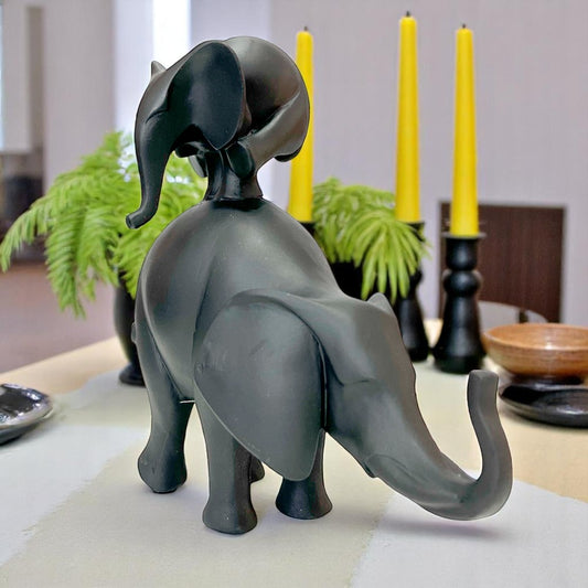 Figura Decorativa Home Elegance / Diseño Elefante de Poliresina