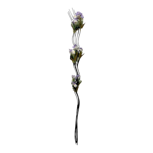 Espiga decorativa Home Elegance con 5 flores surtidas de 150 cm.