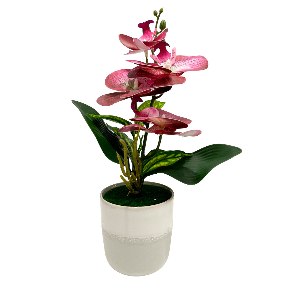 Pote decorativo con flor artificial Home Elegance de 30 cm