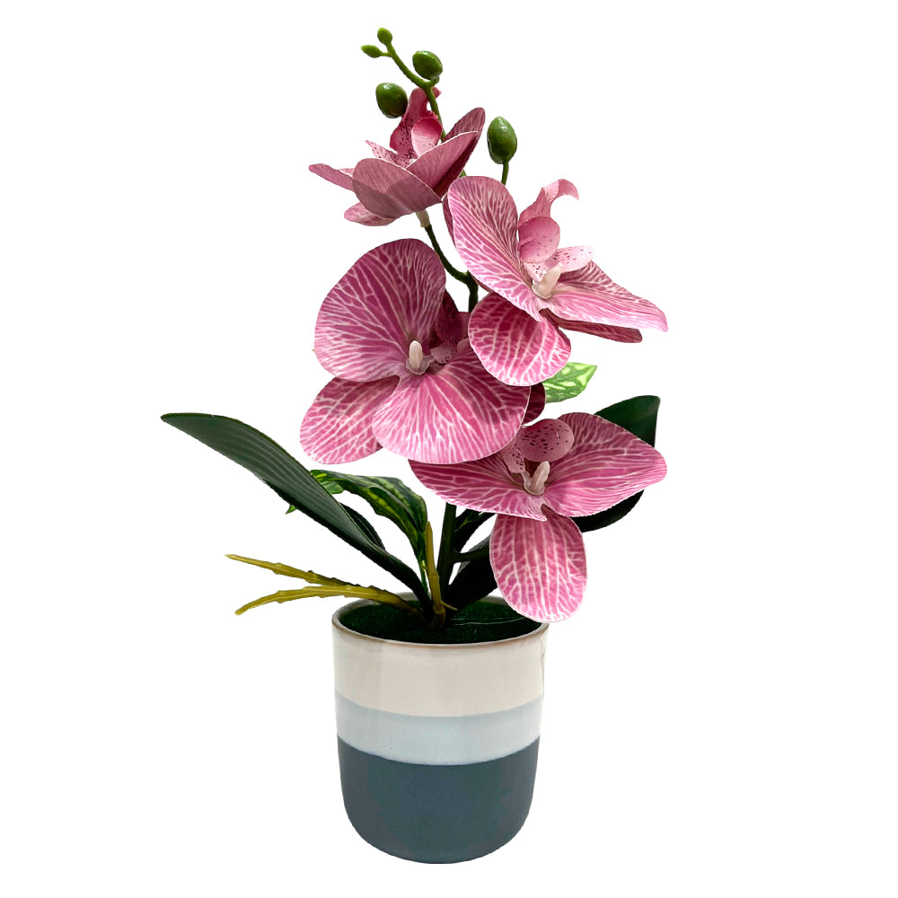 Pote decorativo con flor artificial Home Elegance de 30 cm