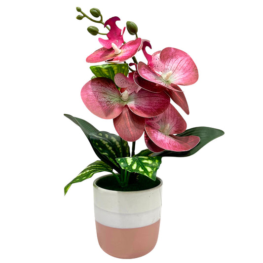 Pote decorativo con flor artificial Home Elegance de 30 cm