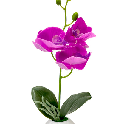 Pote Decorativo Plástico Con Orquideas Home Elegance 2" / Surtidos