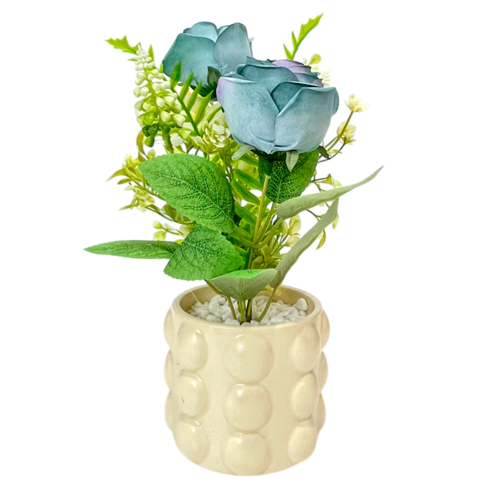 Pote Decorativo Con Rosa Home Elegance 3.4" / Surtido