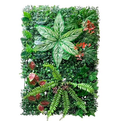 Grama Con Flores Artificiales Home Elegance / Decorativa / 60cm x 40cm