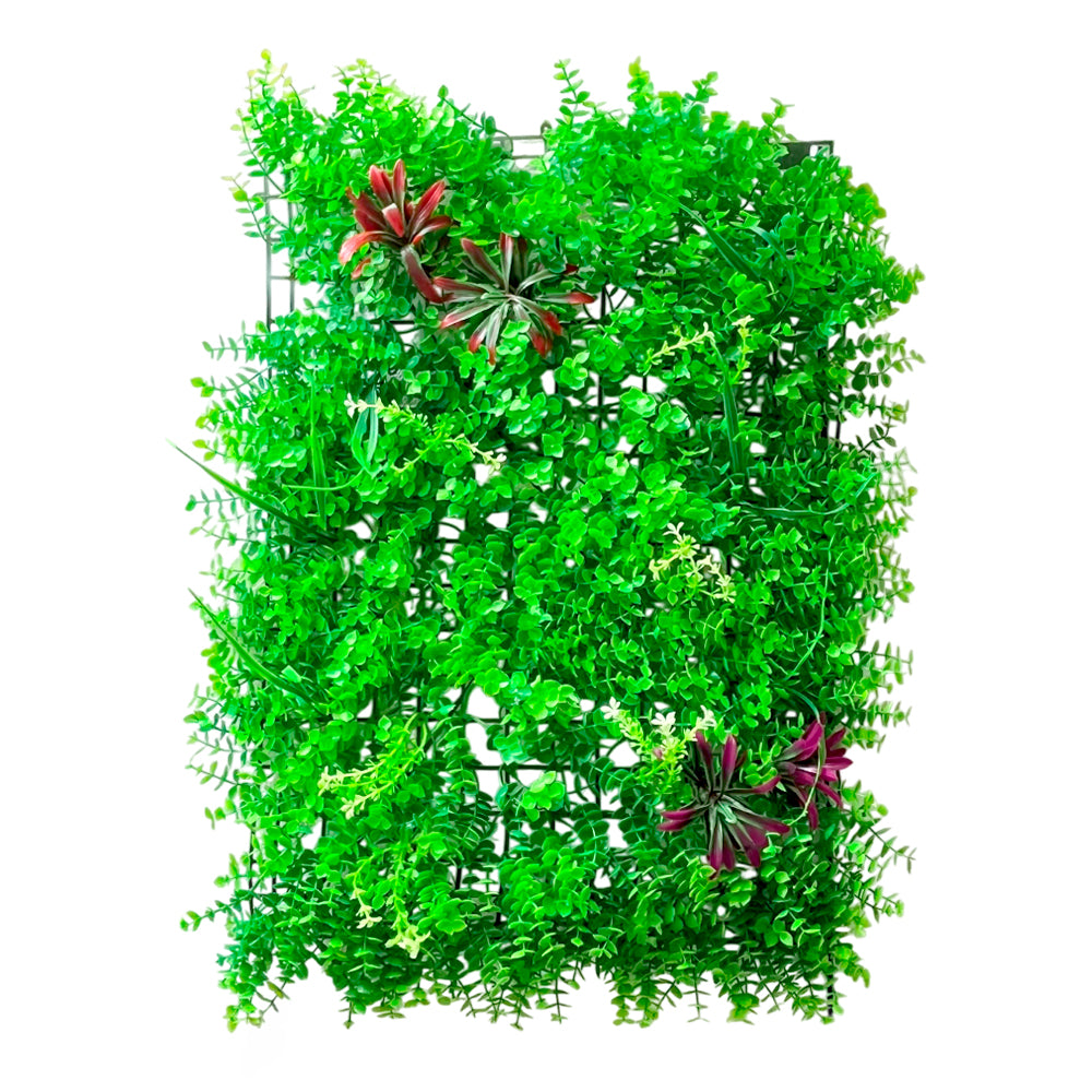 Grama Decorativa Artificiales Home Elegance Con Flores / 60cm x 40cm