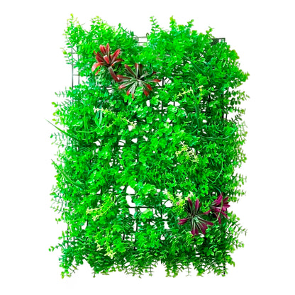 Grama Decorativa Artificiales Home Elegance Con Flores / 60cm x 40cm