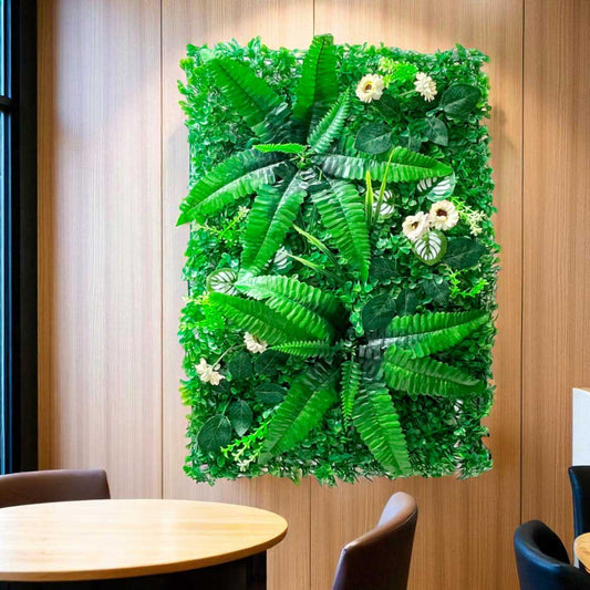 Grama Artificiales Decorativa Home Elegance Con Flores / 60cm x 40cm
