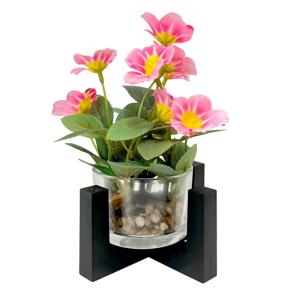 Pote Decorativo de Vidrio Home Elegance 2"x3" / Con Plantita / Surtido
