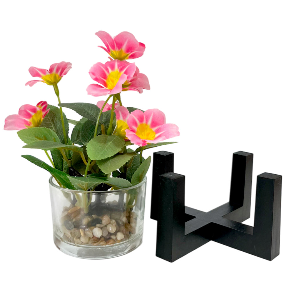 Pote Decorativo de Vidrio Home Elegance 2"x3" / Con Plantita / Surtido