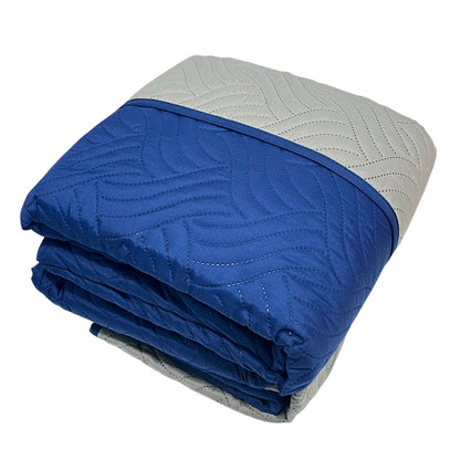 Protector de Sofá Reversible Home Elegance Wave 3 Piezas / Azul Marino-Gris