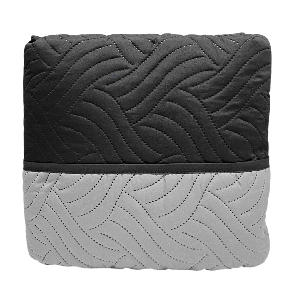 Protector de Sofá Reversible Home Elegance Wave 3 Piezas / Black-Charcoal