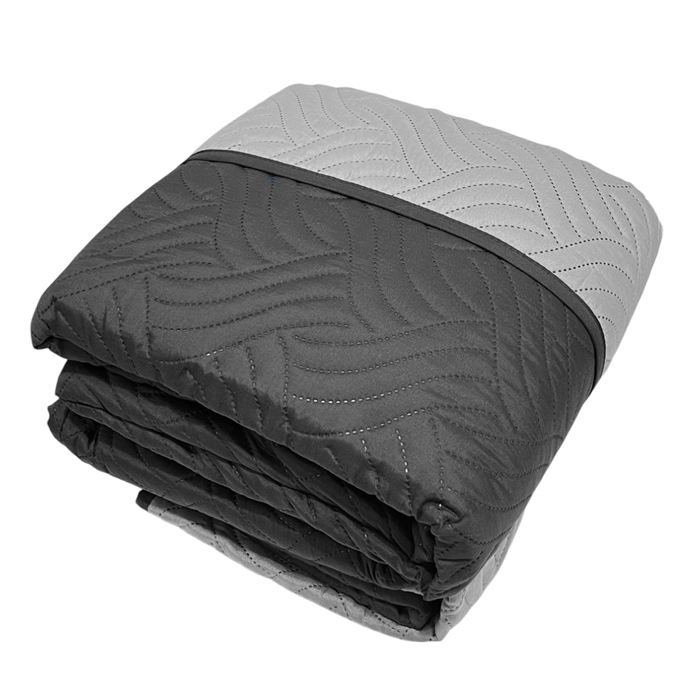 Protector de Sofá Reversible Home Elegance Wave 3 Piezas / Black-Charcoal