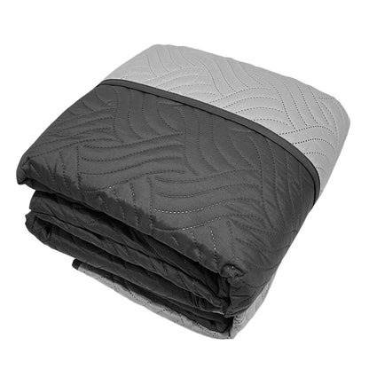 Protector de Sofá Reversible Home Elegance Wave 3 Piezas / Black-Charcoal