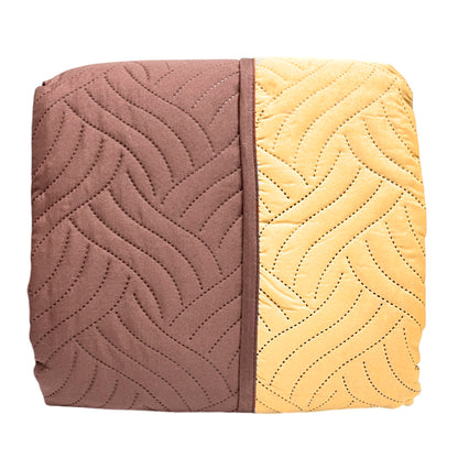 Protector de Sofá Reversible Home Elegance Wave 3 Piezas / Dorado-Chocolate