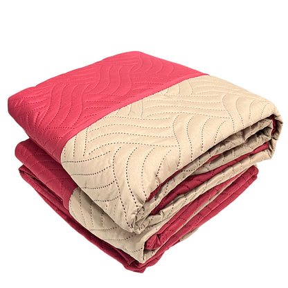 Protector de Sofá Reversible Home Elegance Wave 3 Piezas / Burgundy-Taupe