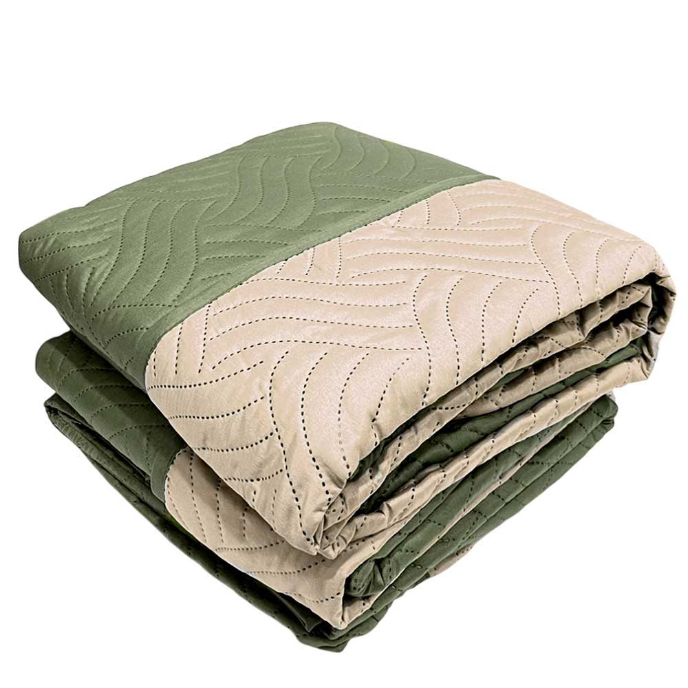 Protector de Sofá Reversible Home Elegance Wave 3 Piezas / Sage-Taupe