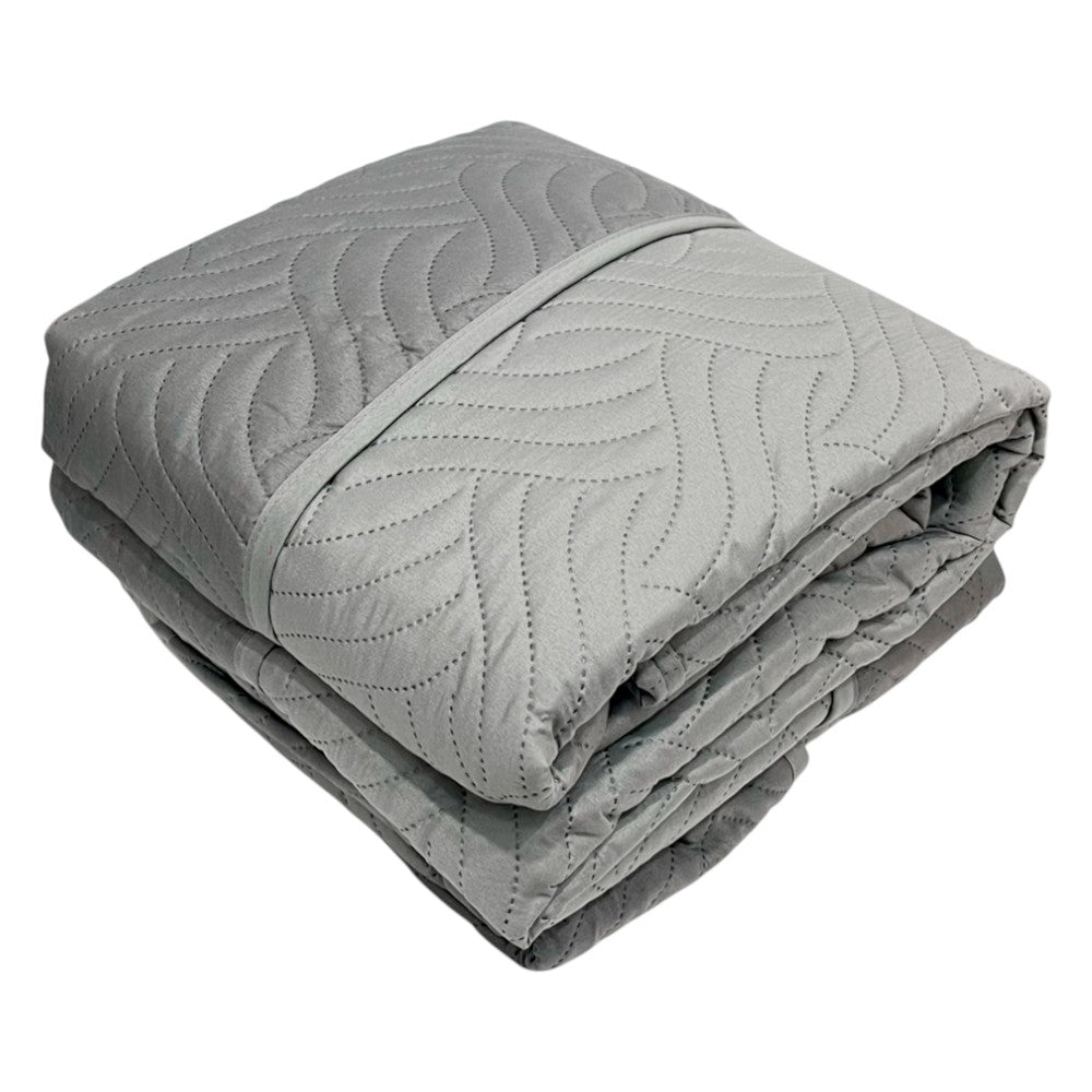 Protector de Sofá Reversible Home Elegance Wave 3 Piezas / Gris-Charcoal