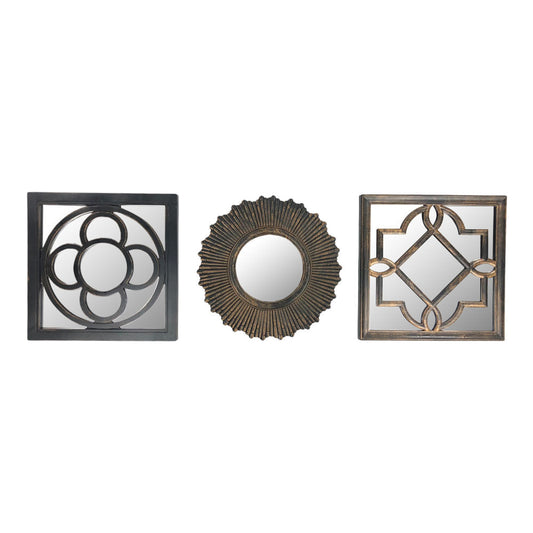 Espejo Decorativo Concepts 3 Piezas 25 cm x 25 cm x 2 cm
