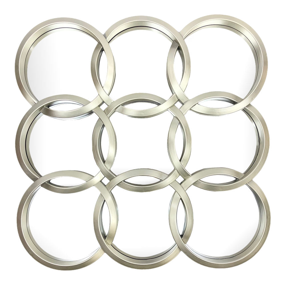 Espejo Decorativo Elico Cuadrado-Redondo 24" x 24"