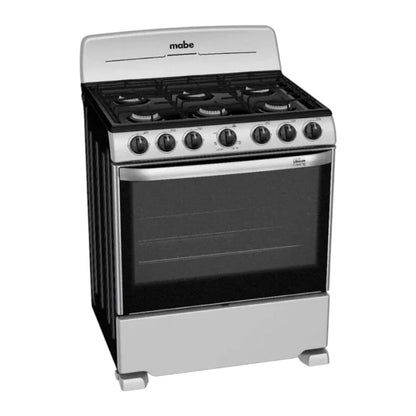 Estufa a Gas Mabe de 30" / 6 Quemadores / Plata Mercury Mabe