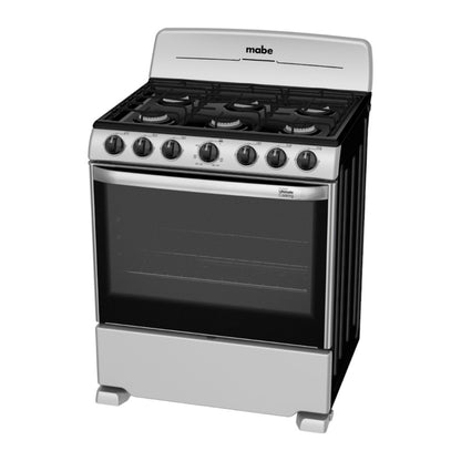 Estufa a Gas Mabe de 30" / 6 Quemadores / Plata Mercury Mabe