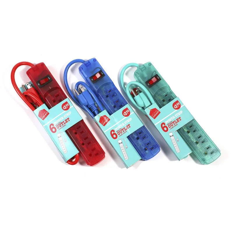 Regleta Eléctrica Home Elegance de 6 Conectores - Surtido