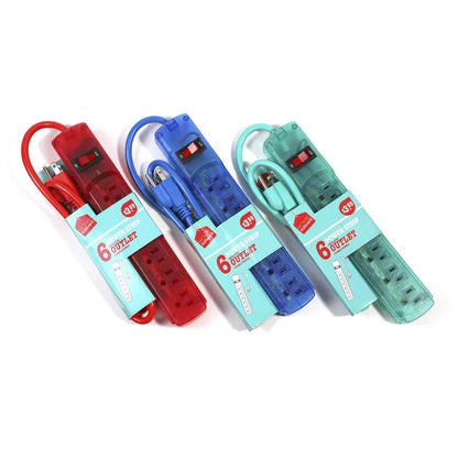 Regleta Eléctrica Home Elegance de 6 Conectores - Surtido