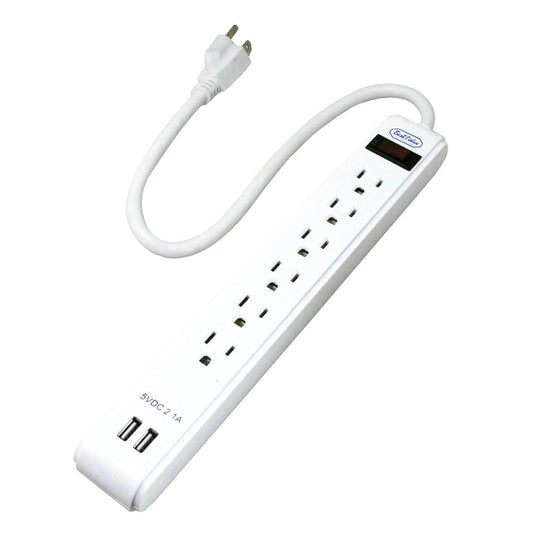 Extensión Eléctrica Best Value Con 2 Salidas USB de 6"