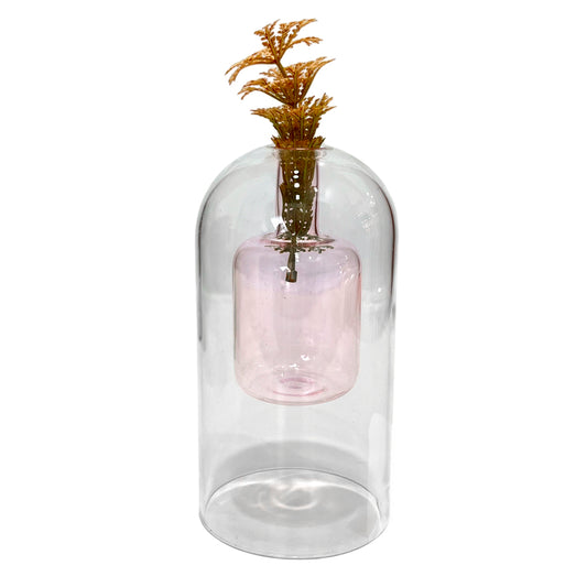 Florero Decorativo Home Elegance de Vidrio / Lila Claro / 6" x 3"