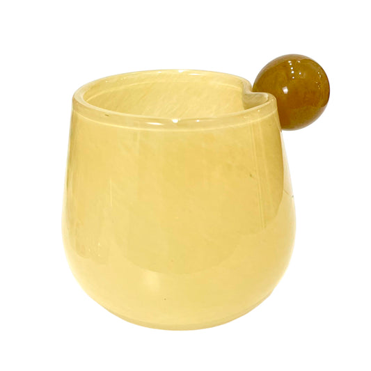 Florero Decorativo Home Elegance de Vidrio / Marrón Brillante / 5" x 4"