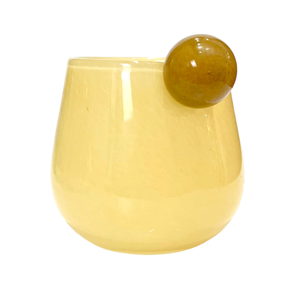 Florero Decorativo Home Elegance de Vidrio / Marrón Brillante / 5" x 4"