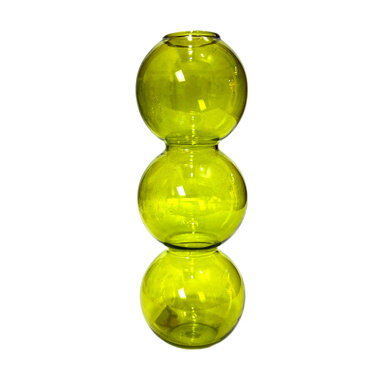 Florero Decorativo Home Elegance de Vidrio Verde/ 6.5"