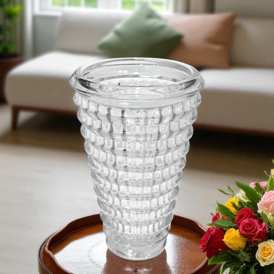 Florero Decorativo Home Elegance / Vidrio / 10 cm x 15 cm / Clear