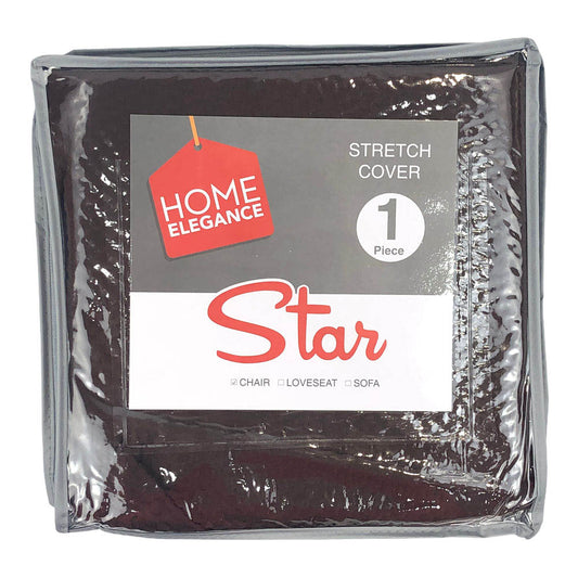 Protector de Sofá Home Elegance Star Stretch 1 Puesto - Chocolate